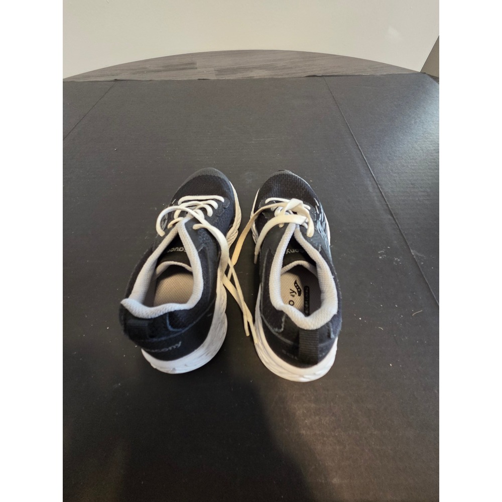 Saucony Kids Black White Athletic Running Sneakers SK261815 Size 1XW Wide